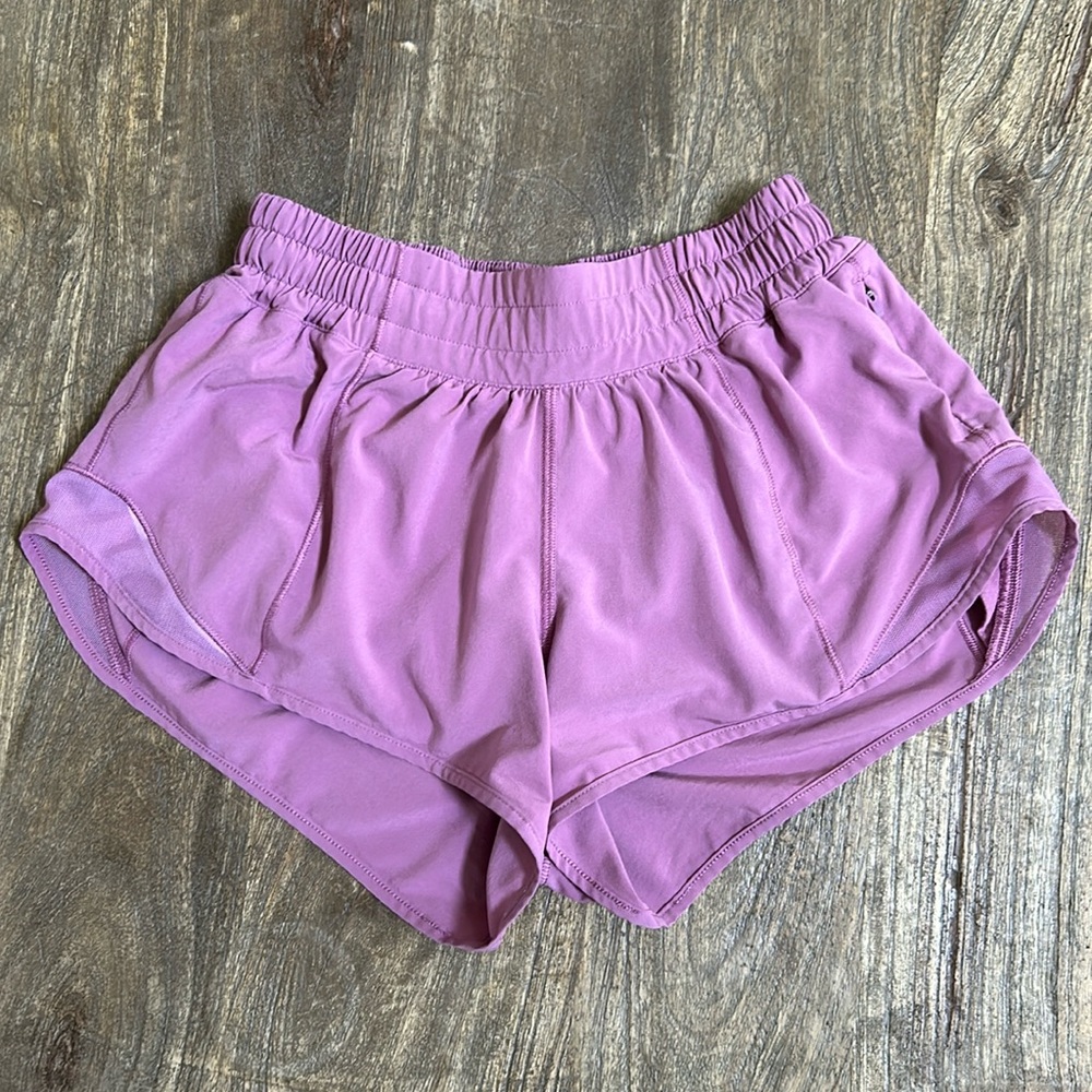 Purple Lululemon Hotty Hot shorts